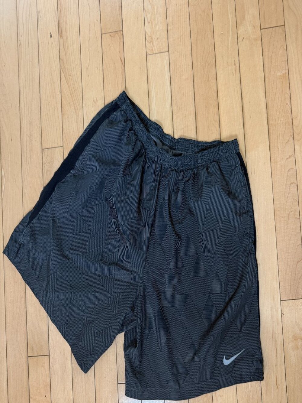 Nike Dri Fit Men's Running Workout Exercise Shorts Size Large Black Design